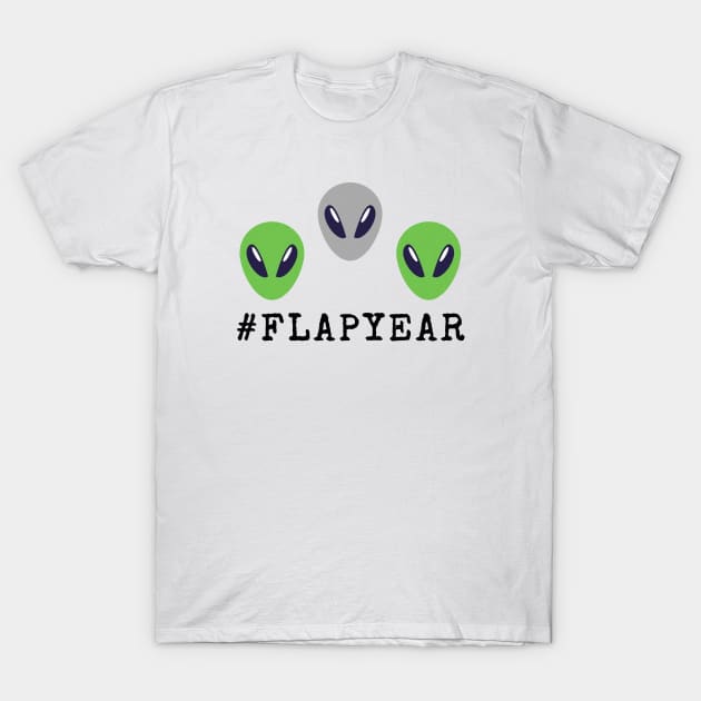 Hashtag # FLAPYEAR – Black T-Shirt by KoreDemeter14